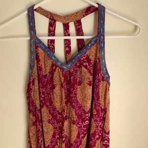 Floral pink maxi dress